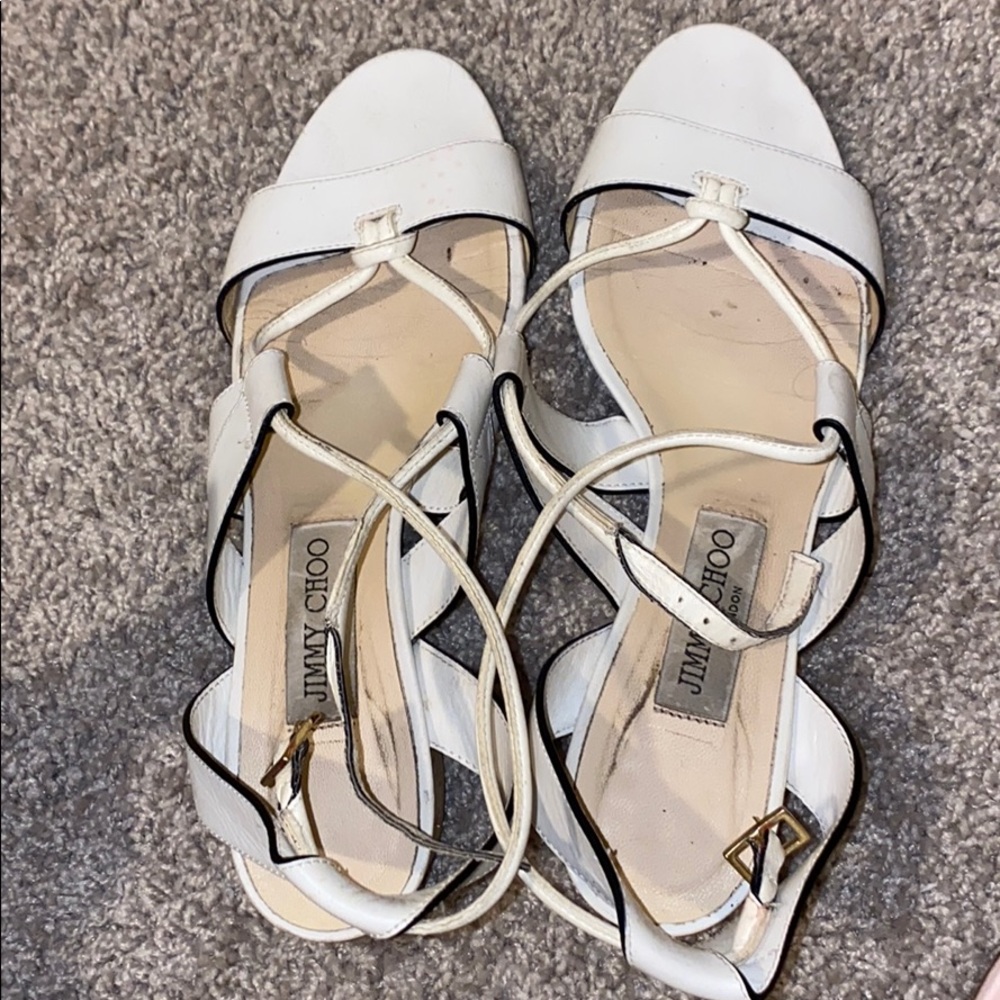 White Jimmy Choo Sandals